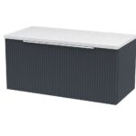 800mm Wall Hung Single Drawer Vanity & Laminate Top