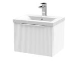 500mm Wall Hung Single Drawer Vanity & Basin 1
