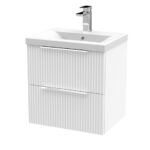 500mm Wall Hung 2 Drawer Vanity & Basin 1