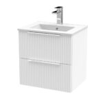 500mm Wall Hung 2 Drawer Vanity & Basin 2