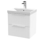 500mm Wall Hung 2 Drawer Vanity & Basin 3
