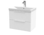 600mm Wall Hung 2 Drawer Vanity & Basin 3