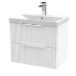 600mm Wall Hung 2 Drawer Vanity & Basin 3