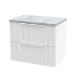 600mm Wall Hung 2 Drawer Vanity & Laminate Top