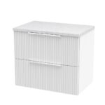 600mm Wall Hung 2 Drawer Vanity & Laminate Top