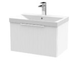 600mm Wall Hung Single Drawer Vanity & Basin 3