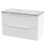 800mm Wall Hung 2 Drawer Vanity & Laminate Top