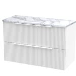 800mm Wall Hung 2-Drawer Vanity & Laminate Worktop