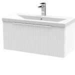 800mm Wall Hung Single Drawer Vanity & Basin 1