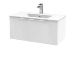 Hudson Reed Fluted 800mm Wall Hung Single Drawer Vanity & Basin 2