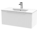 800mm Wall Hung Single Drawer Vanity & Basin 2