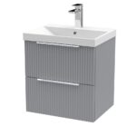 500mm Wall Hung 2 Drawer Vanity & Basin 3