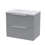 600mm Wall Hung 2 Drawer Vanity & Laminate Top