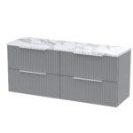 1200 Wall Hung 4-Drawer Vanity & Laminate Worktop