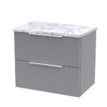 600mm Wall Hung 2-Drawer Vanity & Laminate Worktop