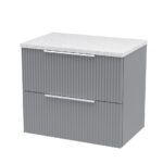 600mm Wall Hung 2 Drawer Vanity & Laminate Top