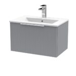 600mm Wall Hung Single Drawer Vanity & Basin 2
