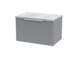 Hudson Reed Fluted 600mm Wall Hung Single Drawer Vanity & Laminate Top