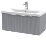 800mm Wall Hung Single Drawer Vanity & Basin 1