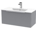 800mm Wall Hung Single Drawer Vanity & Basin 2