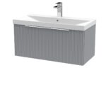 Hudson Reed Fluted 800mm Wall Hung Single Drawer Vanity & Basin 3