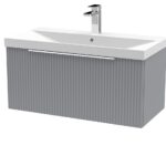 800mm Wall Hung Single Drawer Vanity & Basin 3