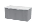 Hudson Reed Fluted 800mm Wall Hung Single Drawer Vanity & Laminate Top