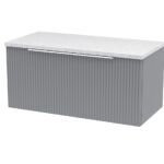 800mm Wall Hung Single Drawer Vanity & Laminate Top