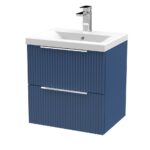 500mm Wall Hung 2 Drawer Vanity & Basin 1