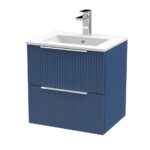 500mm Wall Hung 2 Drawer Vanity & Basin 2