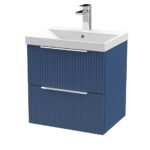 500mm Wall Hung 2 Drawer Vanity & Basin 3