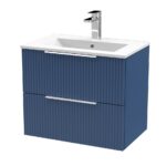 600mm Wall Hung 2 Drawer Vanity & Basin 2