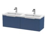 1200mm Wall Hung 2 Drawer Vanity & Double Basin