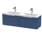 1200mm Wall Hung 2 Drawer Vanity & Double Basin