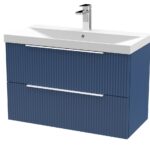 800mm Wall Hung 2 Drawer Vanity & Basin 3