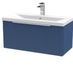 800mm Wall Hung Single Drawer Vanity & Basin 1