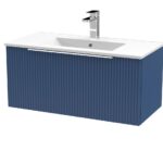 800mm Wall Hung Single Drawer Vanity & Basin 2