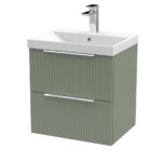 500mm Wall Hung 2 Drawer Vanity & Basin 3