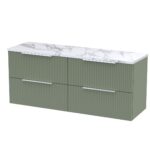 1200 Wall Hung 4-Drawer Vanity & Laminate Worktop