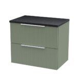 600mm Wall Hung 2 Drawer Vanity & Laminate Top