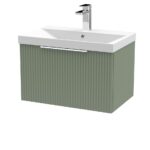 600mm Wall Hung Single Drawer Vanity & Basin 3