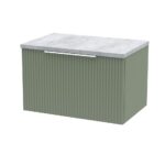 600mm Wall Hung Single Drawer Vanity & Laminate Top