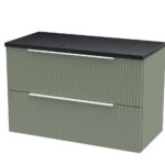 800mm Wall Hung 2 Drawer Vanity & Laminate Top