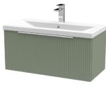 800mm Wall Hung Single Drawer Vanity & Basin 1