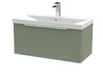 Hudson Reed Fluted 800mm Wall Hung Single Drawer Vanity & Basin 3