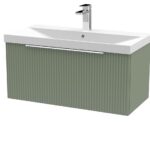 800mm Wall Hung Single Drawer Vanity & Basin 3