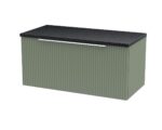 Hudson Reed Fluted 800mm Wall Hung Single Drawer Vanity & Laminate Top