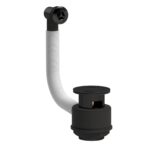 Stone Basin Waste With Brass Overflow - Matt Black