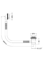 Inset Bath Push Button Waste - Image 2