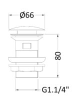 Nuie Push Button Basin Waste - Image 2